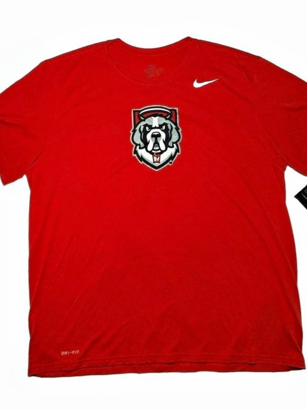 Nike D'Youville University Saints T-Shirt Men's XXL Red Mascot Graphic Tee NWT